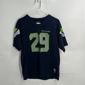 NFL Seahawks Youth Boys Blue  Earl Thomas 111 Jersey Size X L (18-20)
